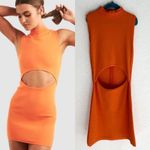 NAKEDVICE Cleo Orange Cutout Mini Dress Small Photo 1
