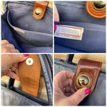 Vintage Capezio black & brown faux leather laptop briefcase Black Photo 3