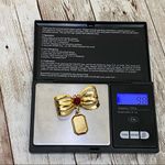 Vintage Gold Bow Locket Garnet Birthstone Brooch Photo 9