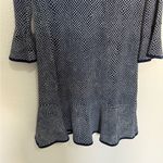 Michael Kors MICHAEL  Graph Mamba Flounce
Dress Small Navy White Bell Sleeve Photo 3