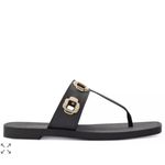 Larroude Milan Grommet Sandals Black 10/11 Photo 3