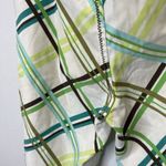 Roxy Vintage Y2K Board Shorts Womens Sz 5 White Blue Green Brown Plaid Photo 6