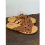 BORN Isle Woven leather brown Slide Slip On Sandal size 8 NWT Tan Photo 1