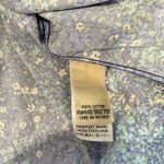 LL Bean Blue Floral Wrinkle Free Pinpoint Oxford Long Sleeve Shirt LARGE PETITE Size undefined Photo 9