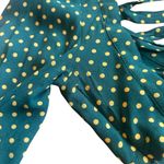 AFRM Lowell Green Polka Dot Print Dress Long Sleeve Cutout Tie Back Size Small Photo 11