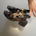 Joe Boxer Y2K brown faux leather chunky fisherman sandals 🔥 Photo 4