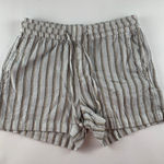 Old Navy  Natural Striped High Rise Linen Blend Pull On Shorts XS Photo 0