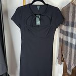 Wild Fable Black Short Sleeve Cutout Mini Dress Photo 0