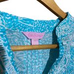 Lilly Pulitzer Sarasota Beaded Tunic Shorely Blue Ice Cake Small 100% Cotton Photo 5