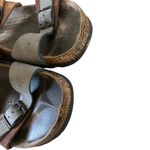 Birkenstock Arizona women brown blue and mustard two strap sandals women’s 7 /38 Photo 4