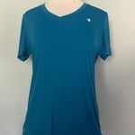 Champion Performance Blue Teal Vneck Workout Athletic Shirt Photo 0