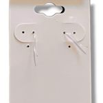 Hypoallergenic Goldtone Patriotic Red White Blue Butterfly Pierced Earrings Flag Photo 2