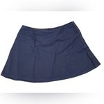 GIGI C Heidi SnakeSkin embossed navy blue Textured skort athletic sporty gym LG Photo 2