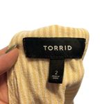 Torrid Cream and Tan Striped Linen Blend Romper Photo 5