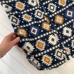 L.L.Bean  Women’s Blue & Multi Diamond Long Sleeve Button Down Shirt Size S Photo 2