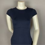 Felicity & Coco Pencil Dress Bodycon Back‎ Zipper Short Sleeves Navy Blue Small Photo 5