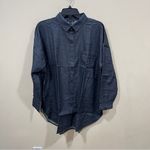 Eileen Fisher NWT  Classic Collar Long Shirt Women's size large cotton Photo 2