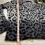 360 Cashmere  Lauren Leopard Print OVERSIZED Ombré Sweater Fits like S/M Photo 4