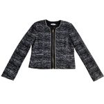 Calvin Klein  Jacket Womens 8 Black White Blazer Full Zip Career Classic Business Photo 4