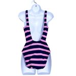 Ralph Lauren Vintage  Sport Pink Navy Striped One Piece Swimsuit size 10 Photo 7