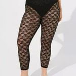 Torrid  Crop Comfort Waist Floral Lace Legging 4X Women’s Black Photo 0