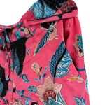 Loft  Floral Print Shorts Tie Waist Casual Hot Pink Blue‎ Size 2 Photo 13