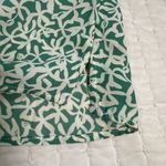 A New Day  Floral Leaf Patterned Green and Cream Top Photo 7