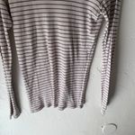 Vince Size Pink Striped Long Sleeve T-Shirt – Soft Lightweight Crew Neck Tee Photo 2