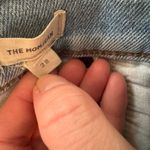 Madewell Mom Jeans Light Blue Distressed Straight Frayed Jeans Size 28 Photo 5