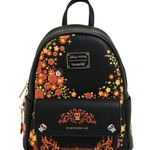 Lounge Fly NWT Rare Disney Pixar Coco Remember Me Black Floral Mini Backpack Photo 0
