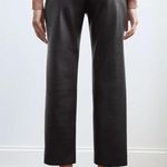 Aritzia Babaton Command Vegan Leather Cropped Pants Echo Grey Women's 6 NEW Photo 2