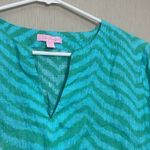 Lilly Pulitzer  blue green chevron stripe print xxs coverup tunic Photo 2