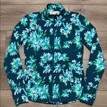 Tommy Bahama  Long Sleeve‎ Thumbhole Full Zip Pocket Golf Jacket Teal Floral XS Photo 0