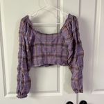 Free People  Purple Cherry Bomb Cropped Top- Size XS Photo 2