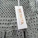 Meskita Tank Top Womens Small Crochet Fringe Boho Knit Festival Layered Beach Gray Photo 4
