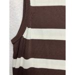 Bloomingdales Womens P M Brown White Stripe Sleeveless Turtleneck Sweater Vest Size undefined Photo 1