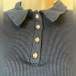 Altar'd State Altar’d State Navy Women’s Medium Collared Cropped Short Sleeve Polo Shirt Photo 4