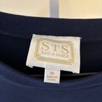 Sail To Sable  EUC Women's Navy Blue Sweatshirt Dress Pink Sleeve Stripes M Photo 3