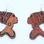 Wooden Goddess Earrings Photo 3
