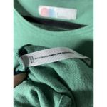 Free People  FP Beach Women's Small Ruffle T-Shirt Top Green Boxy Boho Flutter Photo 3