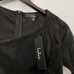 Lulus NWT LULU’S Black Metallic Cutout Long Sleeve Ruched Mini Dress X-Small Photo 1