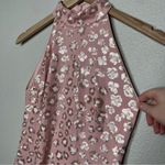 Tadashi Shoji SHO by  pink leopard sequence bodycon halter dress size XS Photo 8