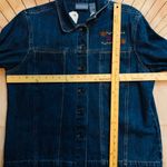 Bill Blass BLASSPORT Embroidered Dogs Denim Jacket Size XL Photo 5