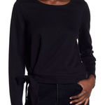 Madewell  black tie side long sleeve tee size small Photo 0