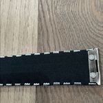 Vintage Silver Stretch Belt Metal Silver Rhinestone Flower Belt Buckle Size M/L Photo 10