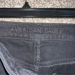 American Eagle  Distressed Mom Jeans Size 10 black baggy Photo 5