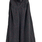 Betsey Johnson Vintage Y2K Black Red Polka Dot Rainbow Punk Grunge Silk Dress 4 Photo 0