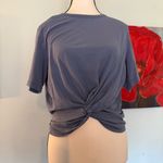 Lululemon Crescent Knot Front purple Blue Training Running Yoga T-Shirt Size 6 Photo 1