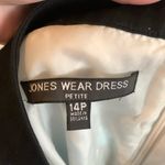 Jones Wear  Dress Petite Black Blue Floral Fit N Flare Sleeveless Dress Photo 5