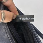 Liz Claiborne Dark Navy Faux Leather Small Shoulder Bag with Gold Hardware by  Photo 8